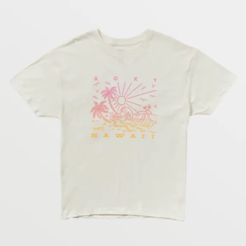 Roxy Sunset Beach Hawaii T-Shirt in PRISTINE Condition